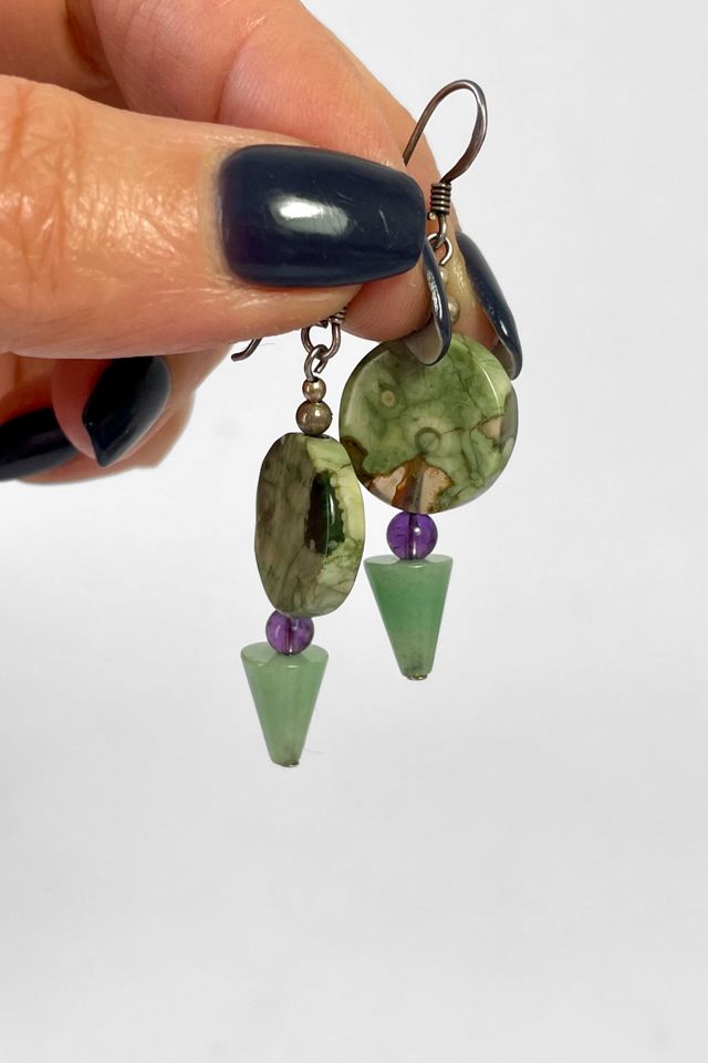 Vintage Geometric Drop Earrings Selected by MARMALADE #1