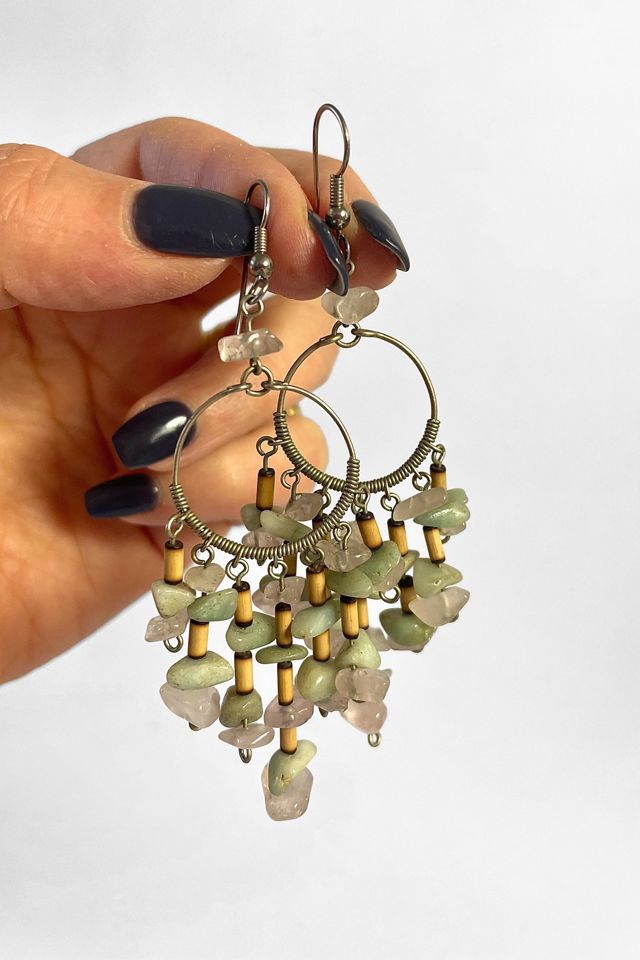 Vintage Silver and Gemstone Chandelier Earrings Selected by MARMALADE #1