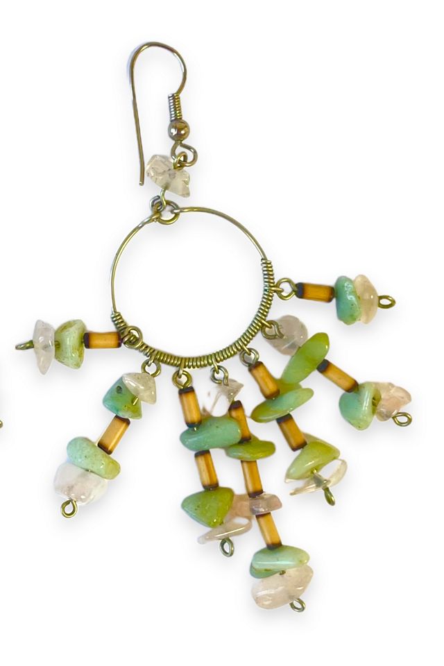 Vintage Silver and Gemstone Chandelier Earrings Selected by MARMALADE #2