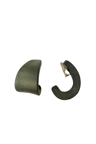 1980s Vintage Curved Wood Earring Selected by BusyLady Baca & The Goods