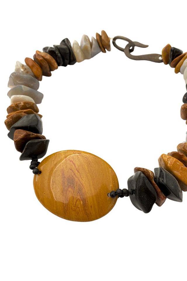 1990s Vintage Artisanal Stone Bead Necklace Selected by BusyLady Baca & The Goods #1