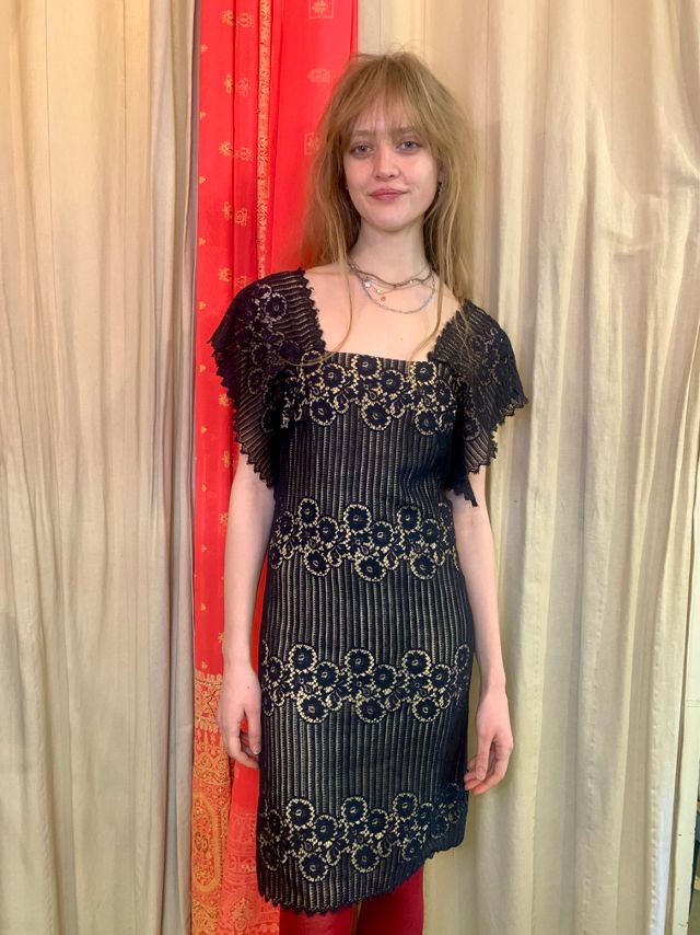 1960’s Black Lace Dress Selected by Nomad Vintage #1