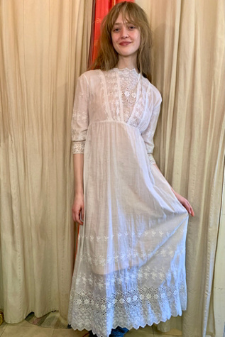 Vintage Edwardian Full Length Dress with Lace Panels Selected by Nomad  Vintage | Free People