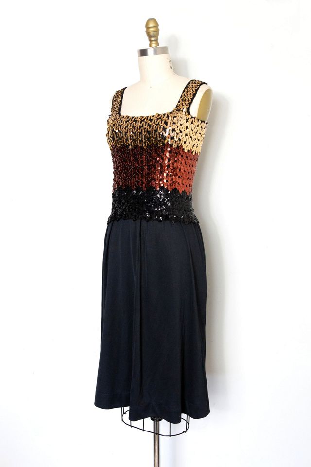Vintage 1970s Striped Sequin Dress Selected by SwaneeGRACE #3