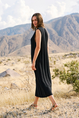 Женское платье free-est Theo Midi Sweater Dress, цвет: Чёрный — фото 2