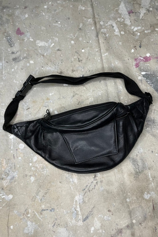 Vintage Black Leather Fanny Pack Selected by Wax Plant | Free People