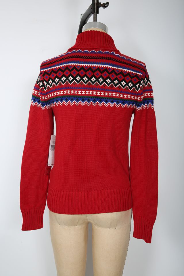 Y2K Ralph Lauren Red & Multi Color Sweater Selected by Love