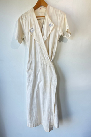 Vintage Embroidered Nurse Gown Selected by The Curatorial Dept.