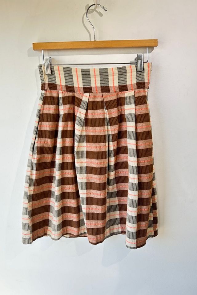 Ace & Jig Pink & Brown Striped Skirt Selected by The Curatorial Dept. #1