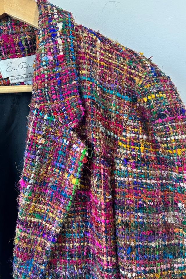 Vintage E. Rothenberg U.S.A. Hand Woven Multicolored Silk Jacket Selected by The Curatorial Dept. #1