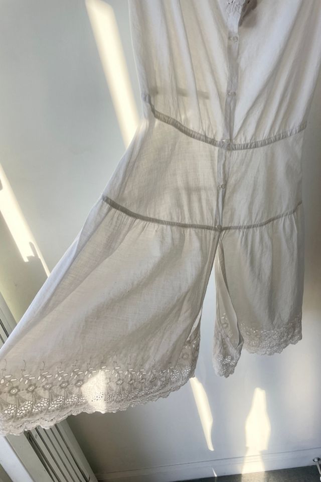 Vintage Victorian Era White Cotton Playsuit Selected by The Curatorial Dept. #1