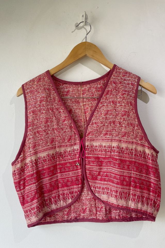 Vintage Two Piece Pink Floral Block Print Two-Piece Selected by The Curatorial Dept. Set #2