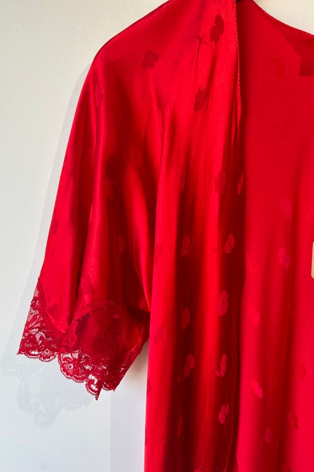 Vintage Guy LaRoche Red Silk Half-Robe Selected by The Curatorial Dept. #1