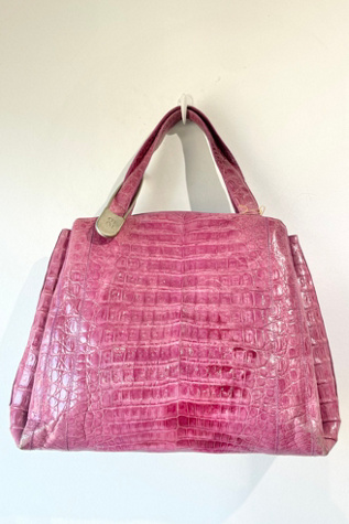 Nancy Gonzalez Pink Crocodile Bag Selected by The Curatorial  display picture 3
