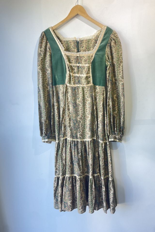 Vintage Gunne Sax Green Velvet Dress Selected by The Curatorial Dept ...