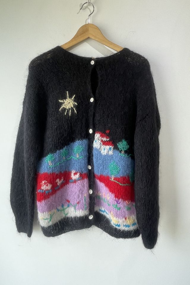 Vintage Hand-Knit Countryside Mohair Cardigan Selected by