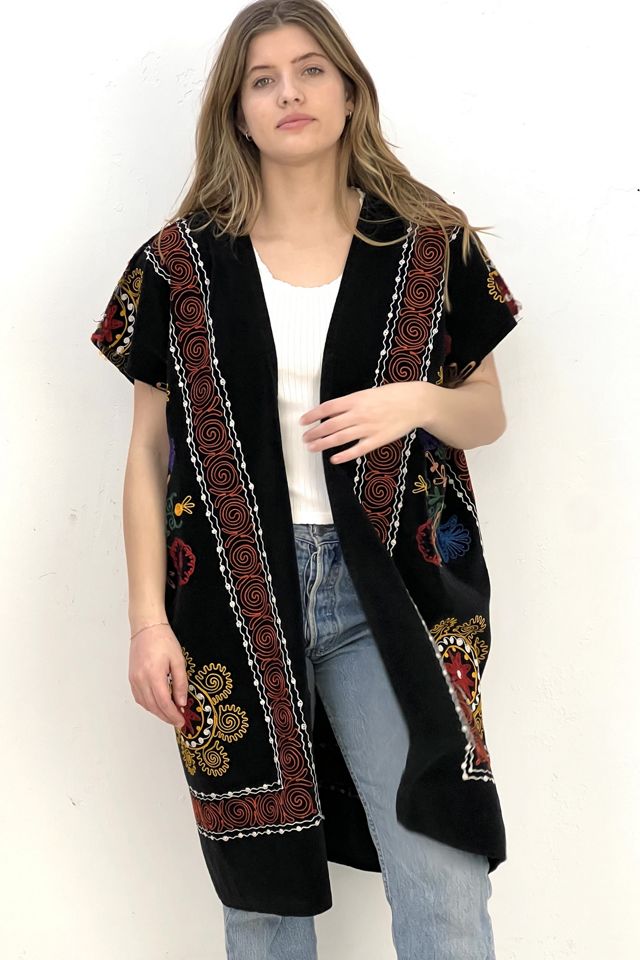 Anna Corinna Midnight Velvet Chain Stitched Jacket #1