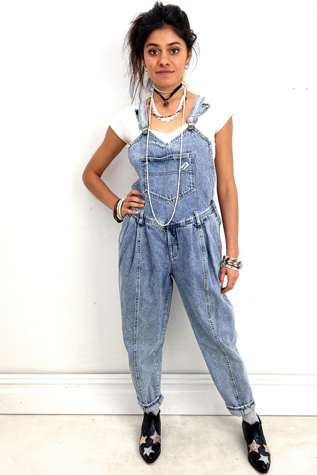 Buy Guess Women's Classic Denim Overalls, Denim Distressed on Sale