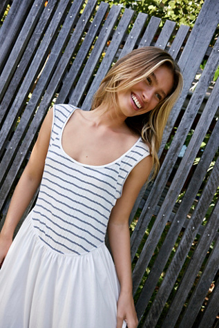 Free people sport stripe cheap midi dress