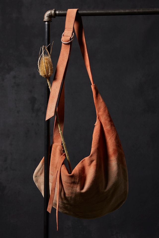 suede sling bag