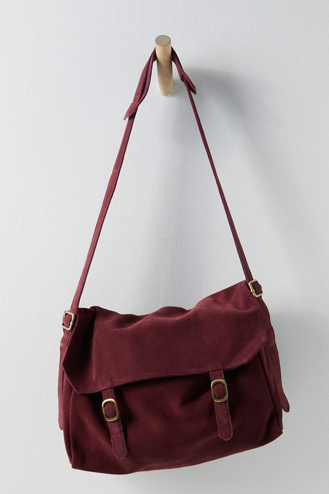 Zahara Suede Messenger Bag Free People