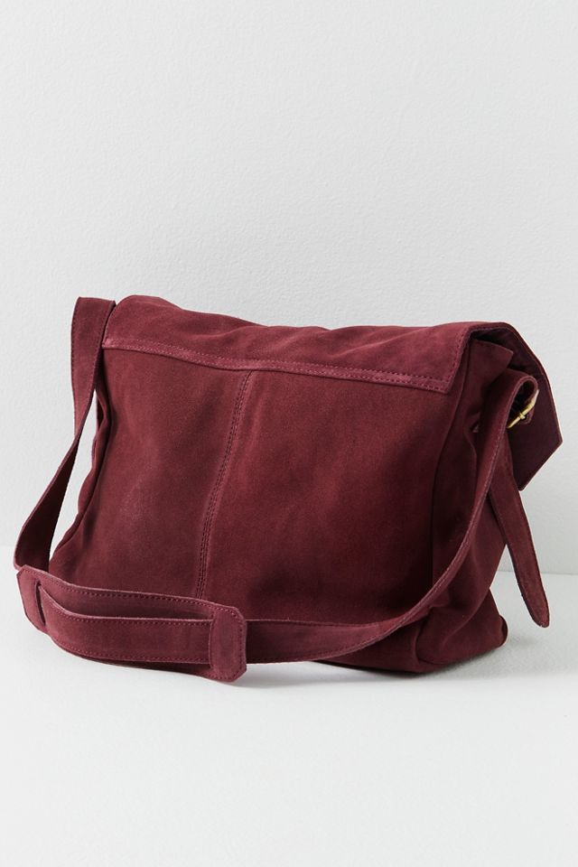 Suede clearance messenger bag