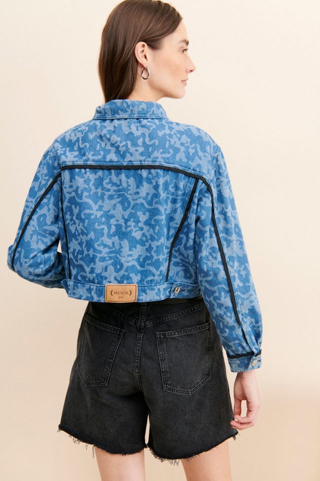 Free people ditsy outlet denim jacket