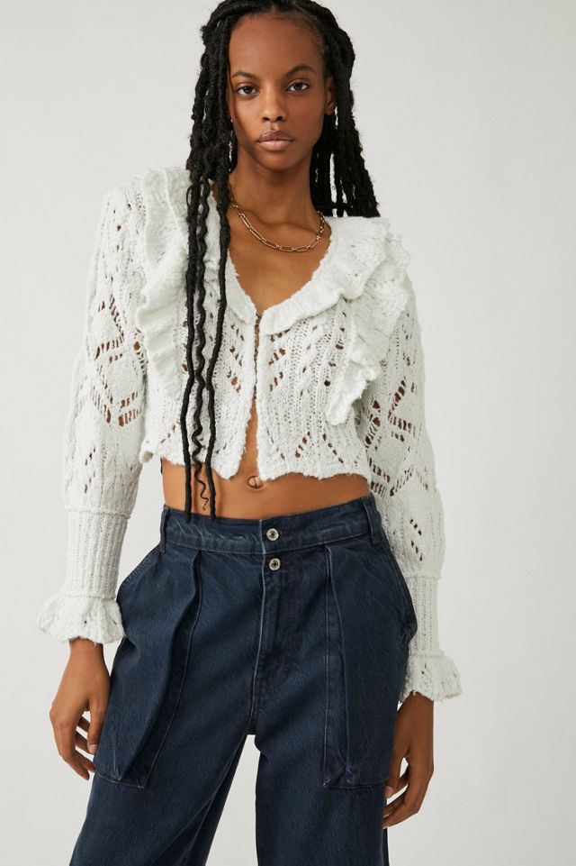 Free people 2025 white cardigan