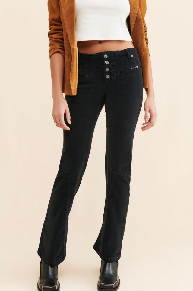 NWOT Free People 'Hit Back' Slim Velvet Flare Pant $98