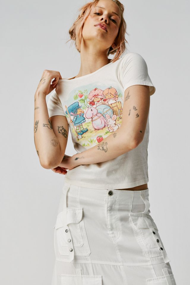 Strawberry Shortcake Recycled Distressed Baby Tee #2