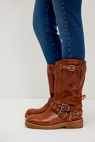 We The Free Janey Engineer Boots at Free People in Brown, Size: US 7