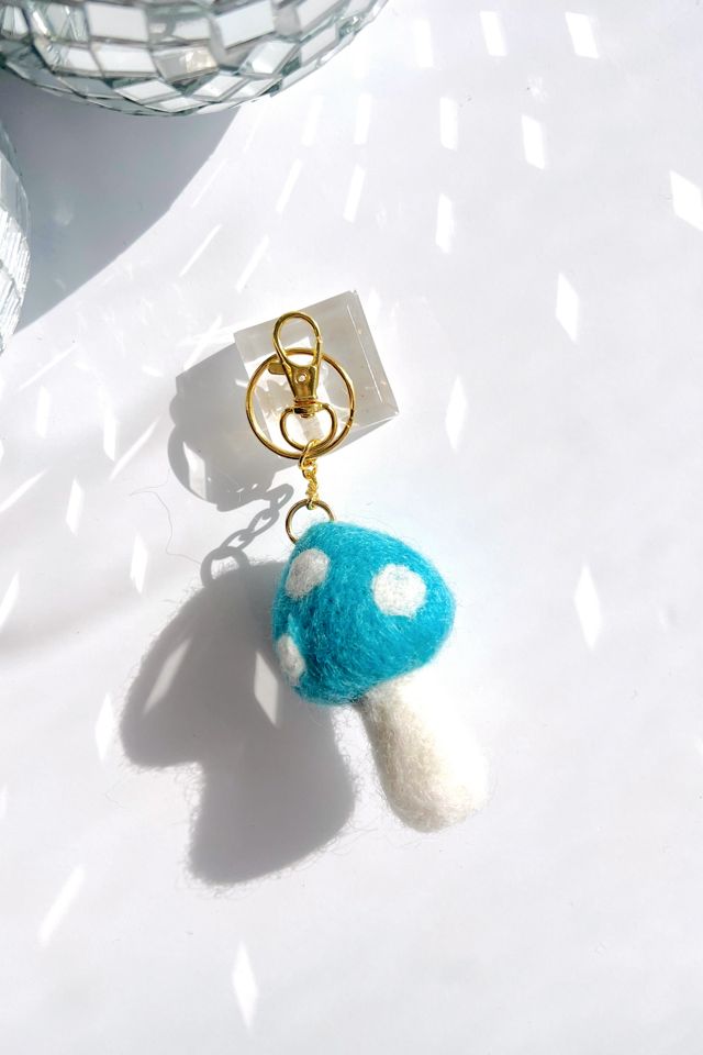 Golden Hour Designs Felt Mushroom Keychain #1