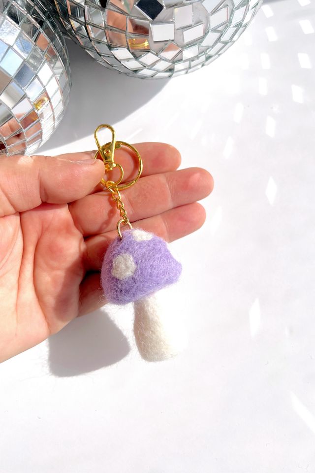 Golden Hour Designs Felt Mushroom Keychain #1
