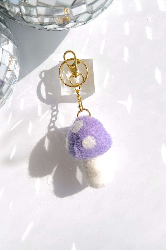Golden Hour Designs Felt Mushroom Keychain #2