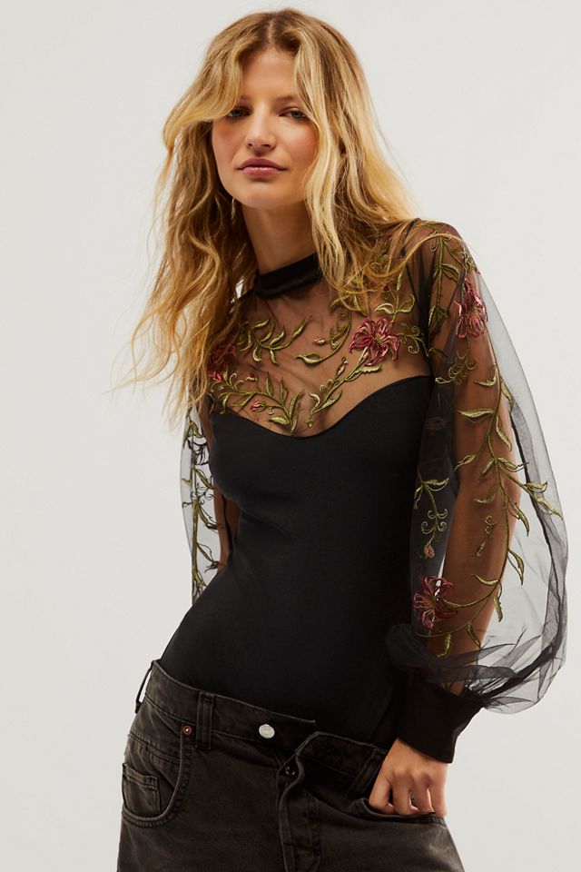 Express Embroidered Bodysuits for Women