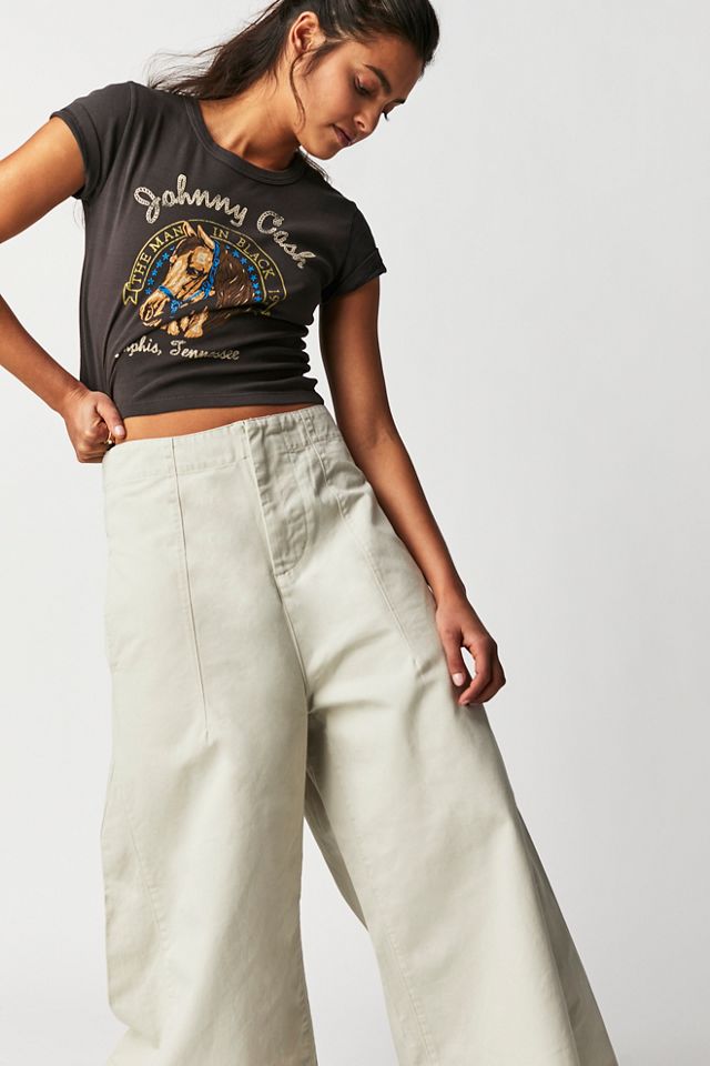 Pantalon à jambe évasée à empiècement Sandrine Rose #3
