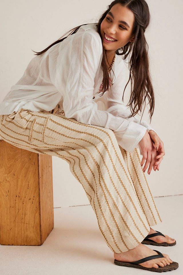 Free people sales striped pants