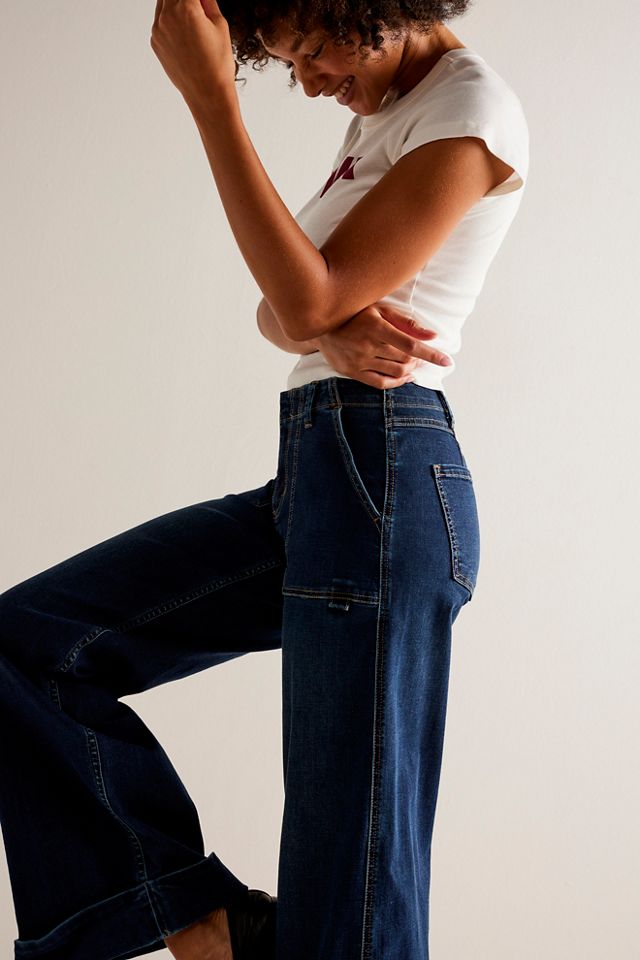 Jeans CRVY Bombshell taille mi-haute avec revers #2