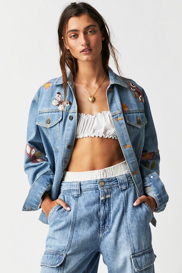 Denim and Bone Heart And Eye Denim Jacket #1