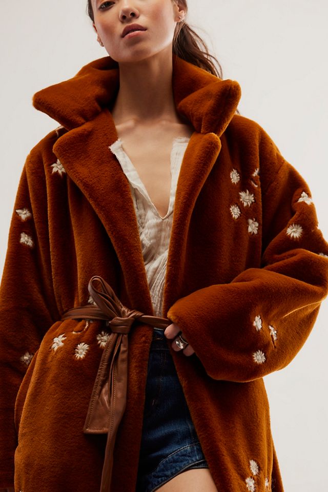 Zara Brown Fur Coat 