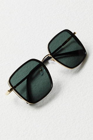 Beau Square Sunglasses at Free People in Black