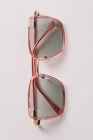 Beau Square Sunglasses at Free People in Rose Quartz