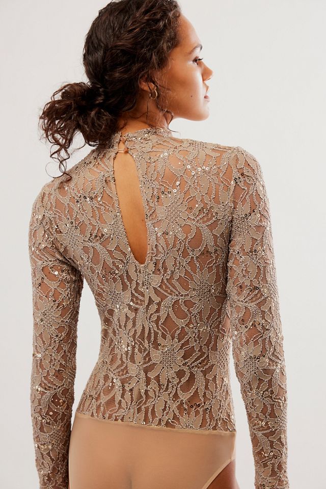Champagne Eyes Mock Neck Bodysuit | Free People