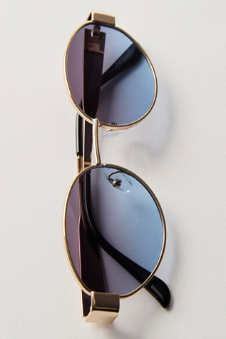 Little Secret Round Sunglasses by Free People in Blue