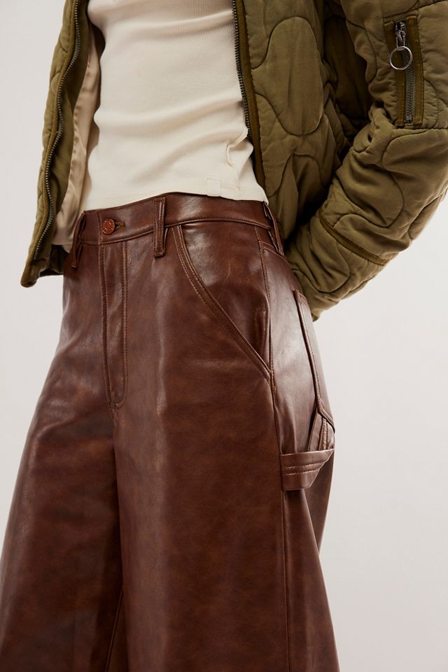 AGOLDE Dale Leather Trouser Pants