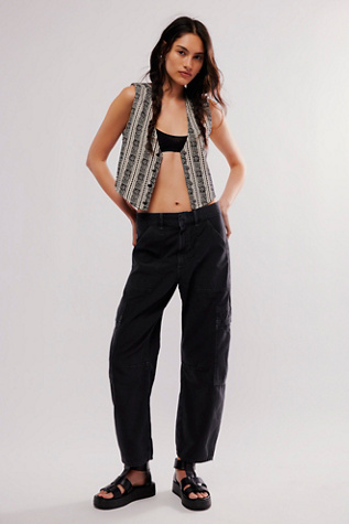 Citizens of Humanity Marcelle Low-Slung Cargo Pants at Free People in Black, Size: 25