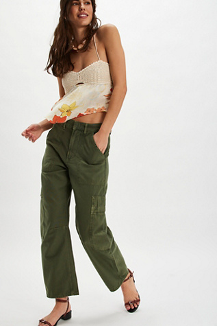 Citizens of Humanity Marcelle Low-Slung Cargo Pants at Free People in Green, Size: 26