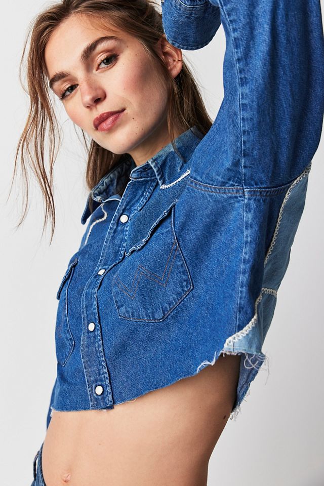Basics  Fitted Crop Top Blue - Constantly Varied Gear Womens > Tricia  Linden