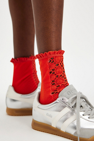 Rubies Crochet Socks by Free People in Red