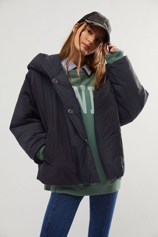 Free people black store puffer